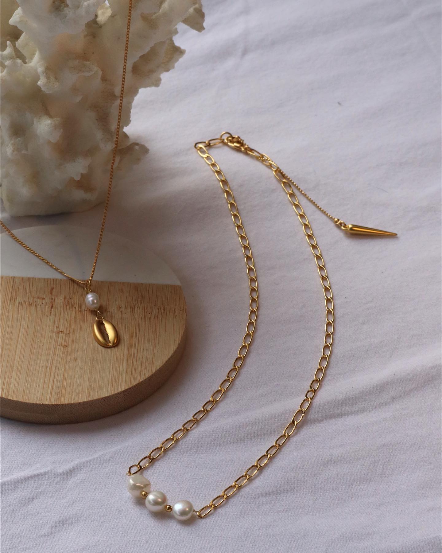 Collar 3 Perlas | Hecha a mano