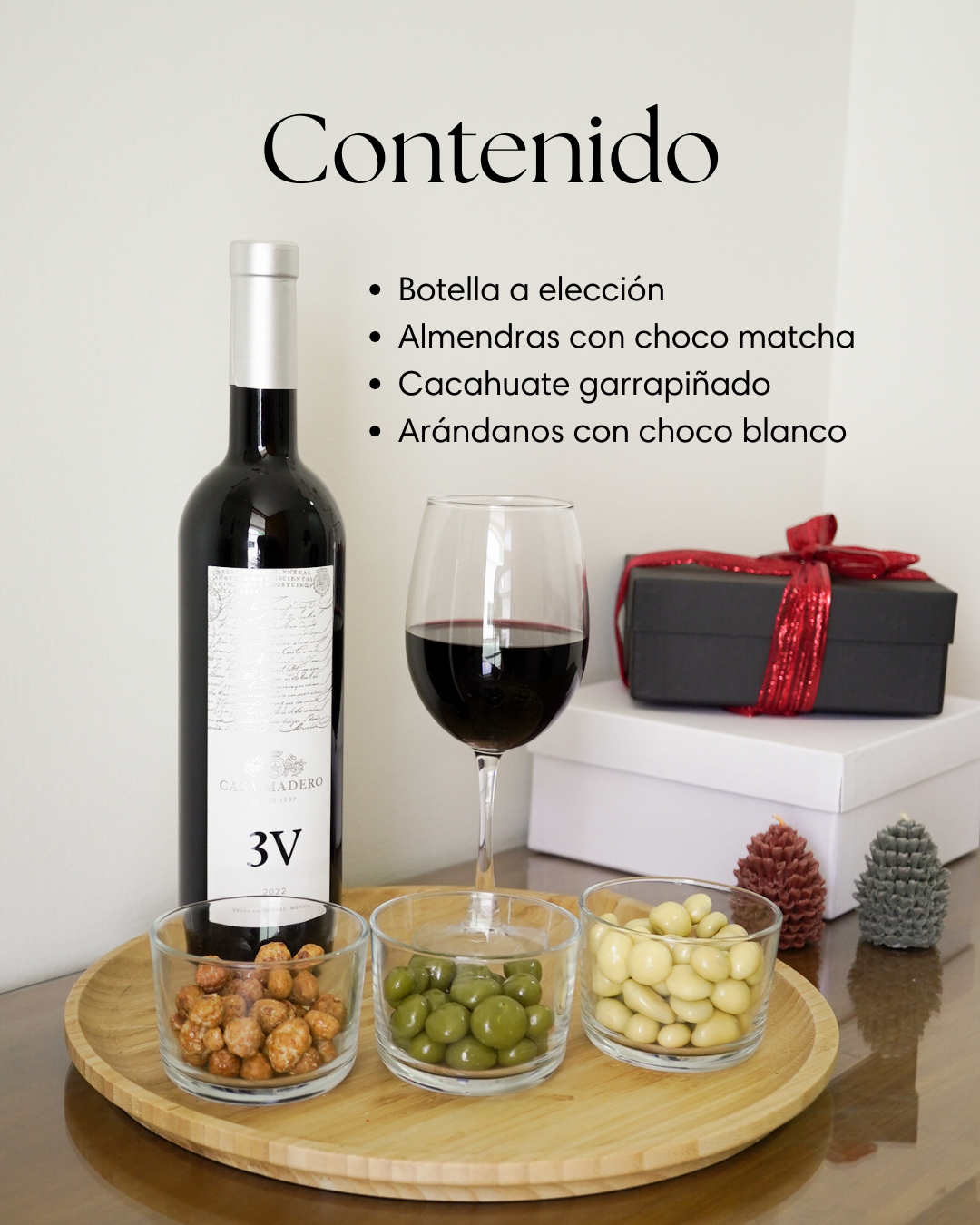 Brindis | Vino + Trío de Snacks