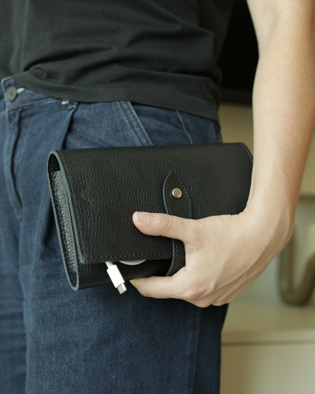 Organizador de Cables de Piel