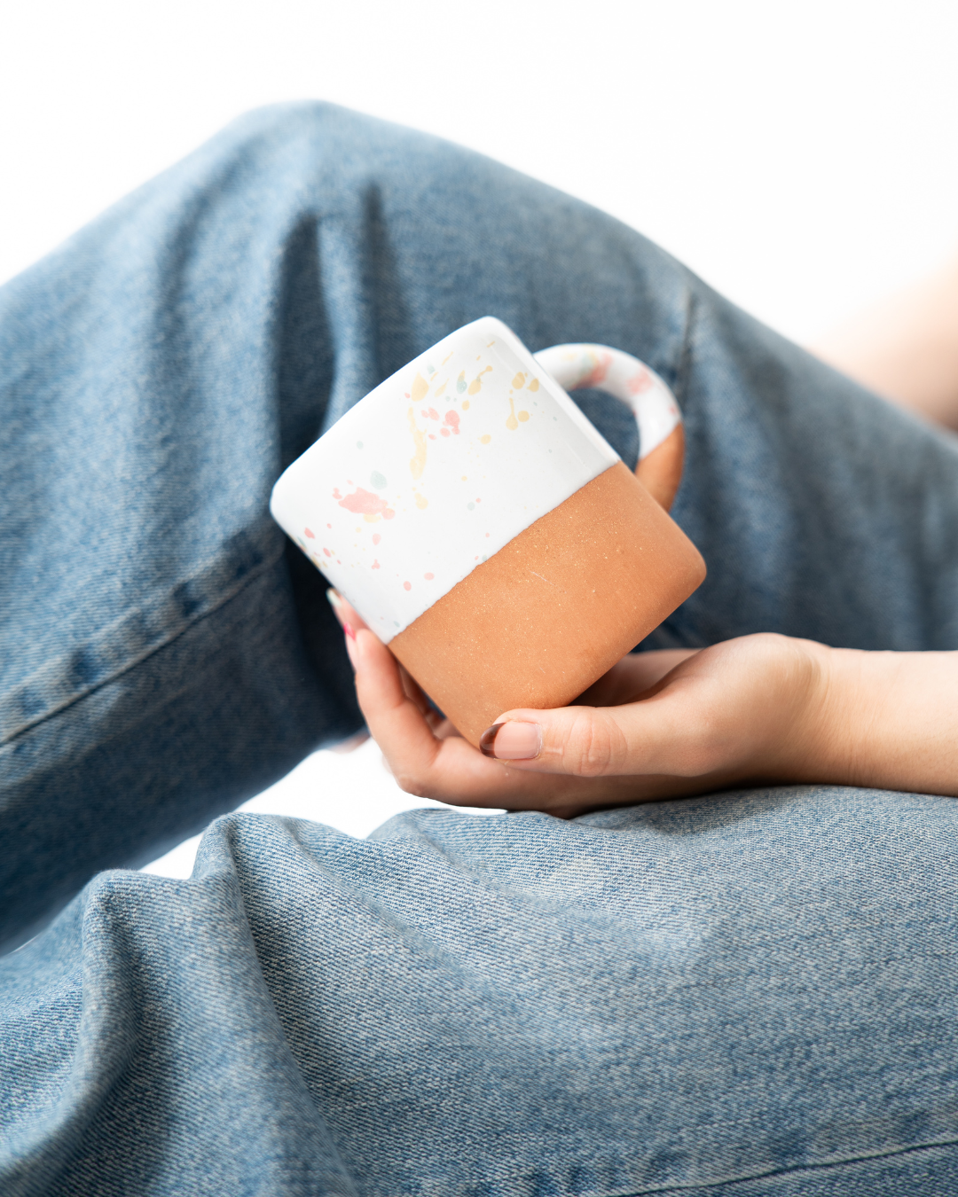 Taza de cerámica chispeada