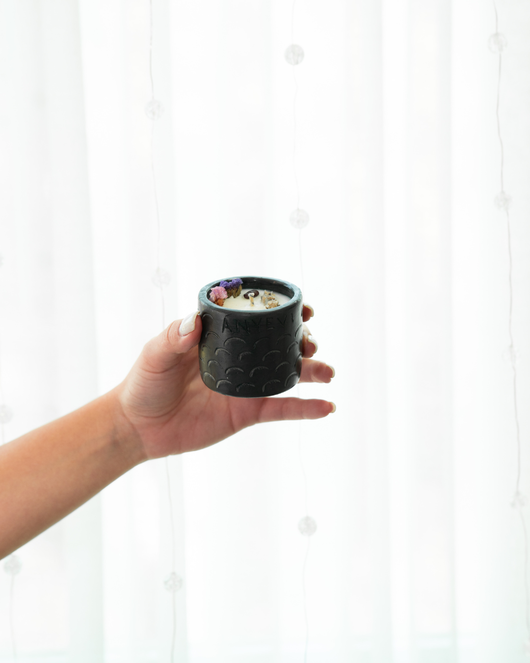 Vela Cítrica en Vasito de Barro Negro