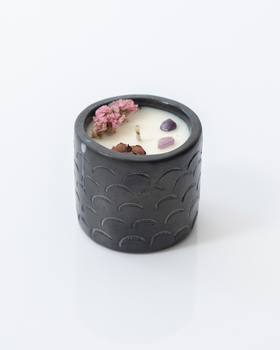 Vela Cítrica en Vasito de Barro Negro